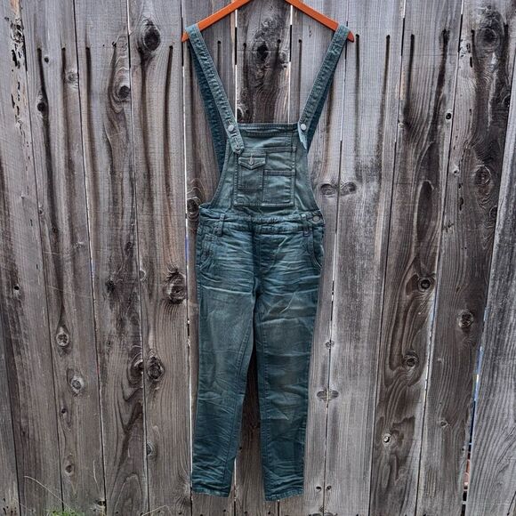 Free People Washed Denim Overall Womens Size 24 - Picture 3 of 11